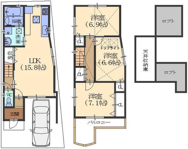Floor plan. 32,800,000 yen, 3LDK, Land area 66.76 sq m , Building area 81.9 sq m