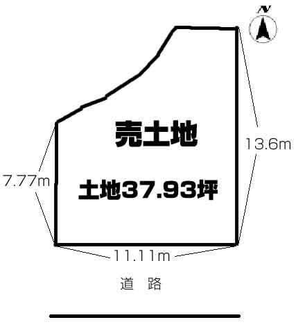 Compartment figure. Land price 19,800,000 yen, Land area 125.42 sq m