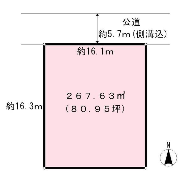 Compartment figure. Land price 68,800,000 yen, Land area 267.63 sq m