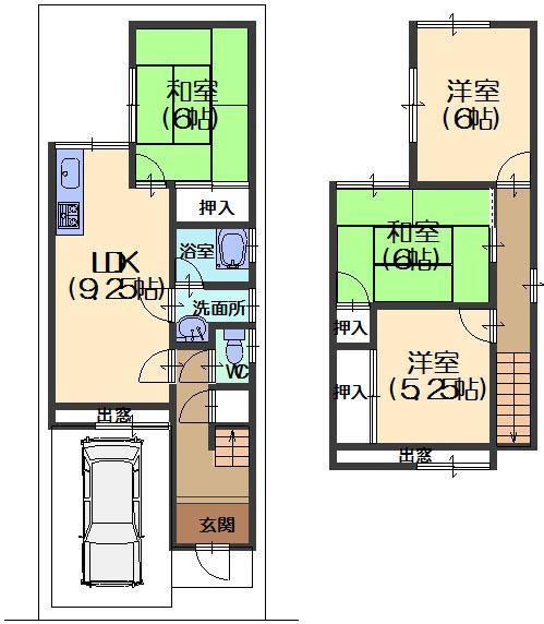 Floor plan. 17.3 million yen, 4LDK, Land area 70 sq m , Building area 75.32 sq m