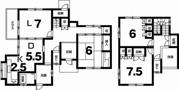 Floor plan. 38 million yen, 3LDK, Land area 199.65 sq m , Building area 117.02 sq m