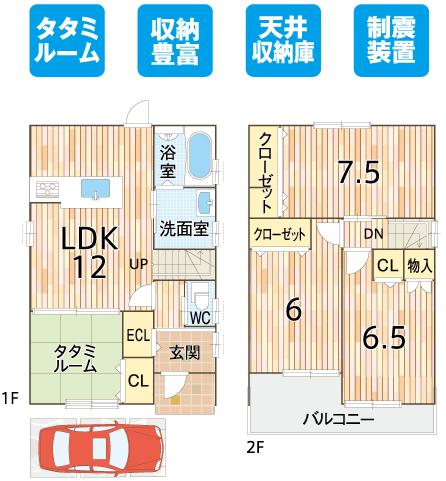 Floor plan. (6), Price 26,810,000 yen, 4LDK, Land area 78.55 sq m , Building area 83.43 sq m