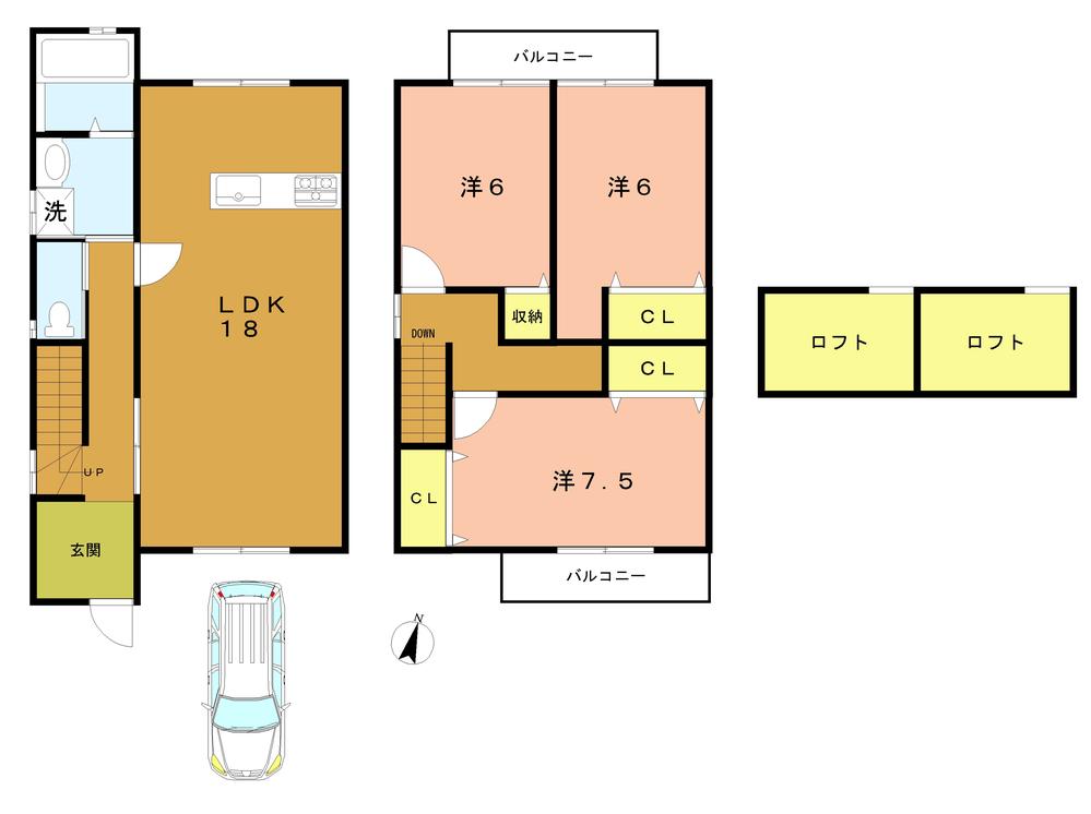 Floor plan. 31,800,000 yen, 3LDK, Land area 87.97 sq m , Building area 90.72 sq m
