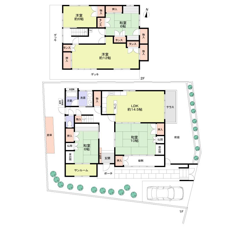 Floor plan. 31,800,000 yen, 5LDK, Land area 225.3 sq m , Building area 151.14 sq m