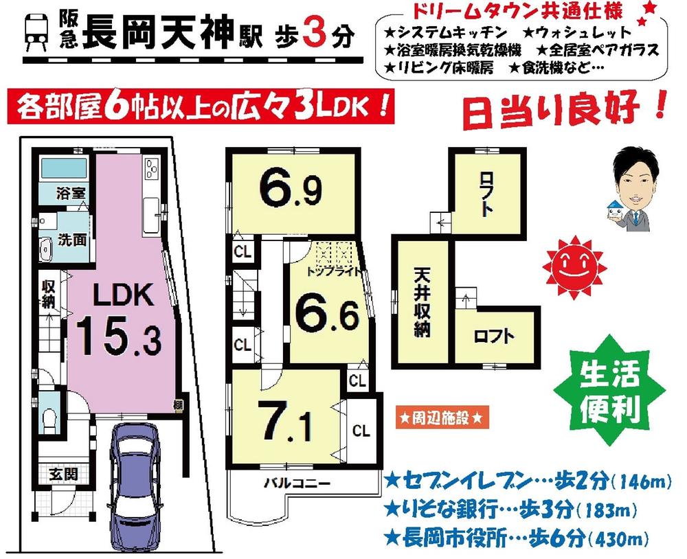 Building plan example (floor plan). Building plan example Building price 14 million yen, Building area 83.97 sq m