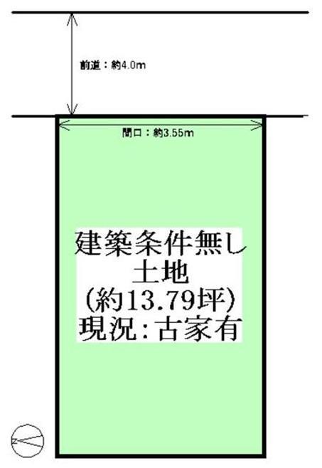 Compartment figure. Land price 8.25 million yen, Land area 45.51 sq m