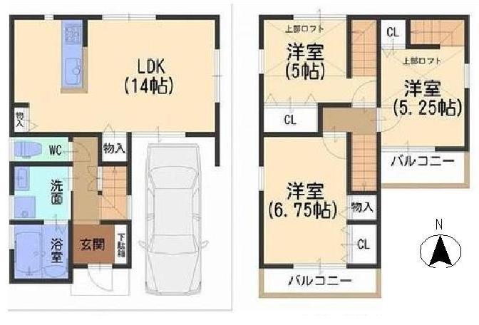 Floor plan. 30,800,000 yen, 3LDK, Land area 66.67 sq m , Building area 76.55 sq m   ☆ Improvement of housing facilities !! ☆ 