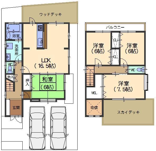 Floor plan. 37,800,000 yen, 4LDK, Land area 130.01 sq m , Building area 102.06 sq m