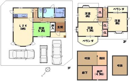 Floor plan. (No. 5 locations), Price 21.5 million yen, 4LDK, Land area 150.85 sq m , Building area 95.31 sq m