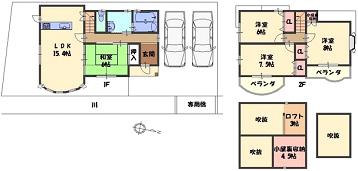 Floor plan. (No. 8 locations), Price 21,800,000 yen, 4LDK, Land area 144.79 sq m , Building area 95.31 sq m