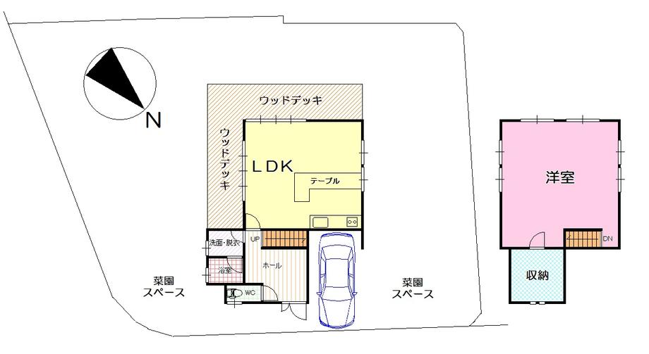 Floor plan. 9.8 million yen, 1LDK+S, Land area 286.49 sq m , Building area 104.87 sq m
