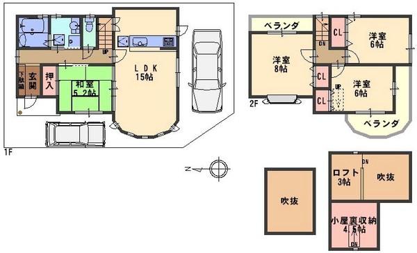 Floor plan. (No. 10 locations), Price 21,800,000 yen, 4LDK, Land area 101.41 sq m , Building area 91.26 sq m
