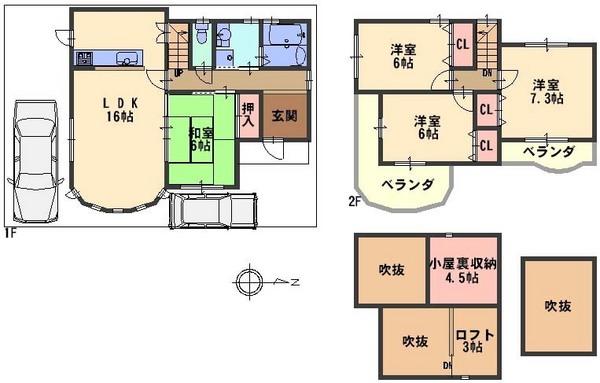 Floor plan. (No. 15 locations), Price 20.8 million yen, 4LDK, Land area 100.52 sq m , Building area 92.47 sq m