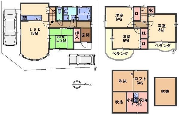 Floor plan. (No. 17 locations), Price 21,800,000 yen, 4LDK, Land area 100.39 sq m , Building area 91.26 sq m