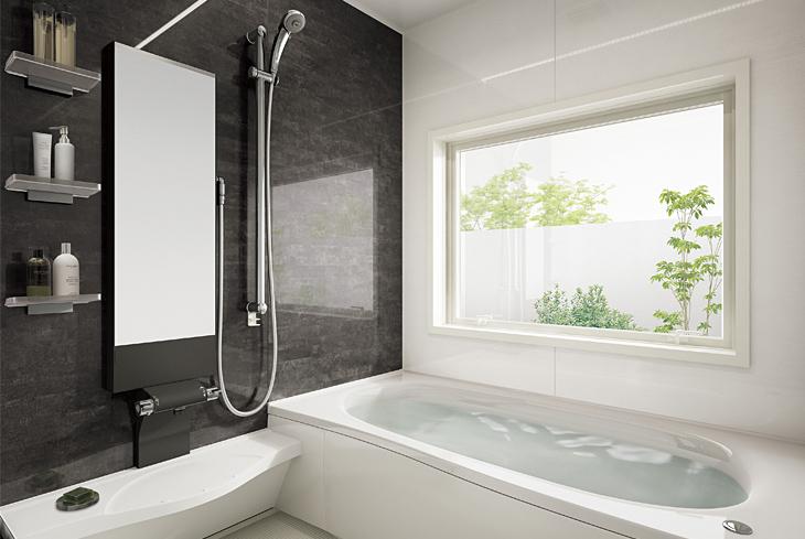 Bathroom.  [Our construction cases]  Panasonic Electric Works "Cococino NEW S-class" Bathroom to put stretched out comfortably feet, You can also enjoy sitz bath in with step ☆ 