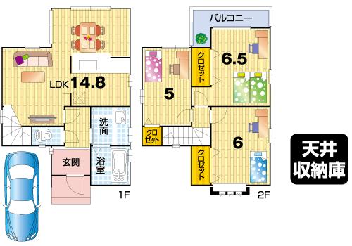 Floor plan. (7-A), Price 26,650,000 yen, 3LDK, Land area 78.14 sq m , Building area 73.72 sq m