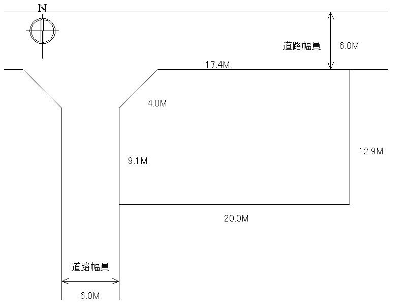 Compartment figure. Land price 21,400,000 yen, Land area 252.06 sq m