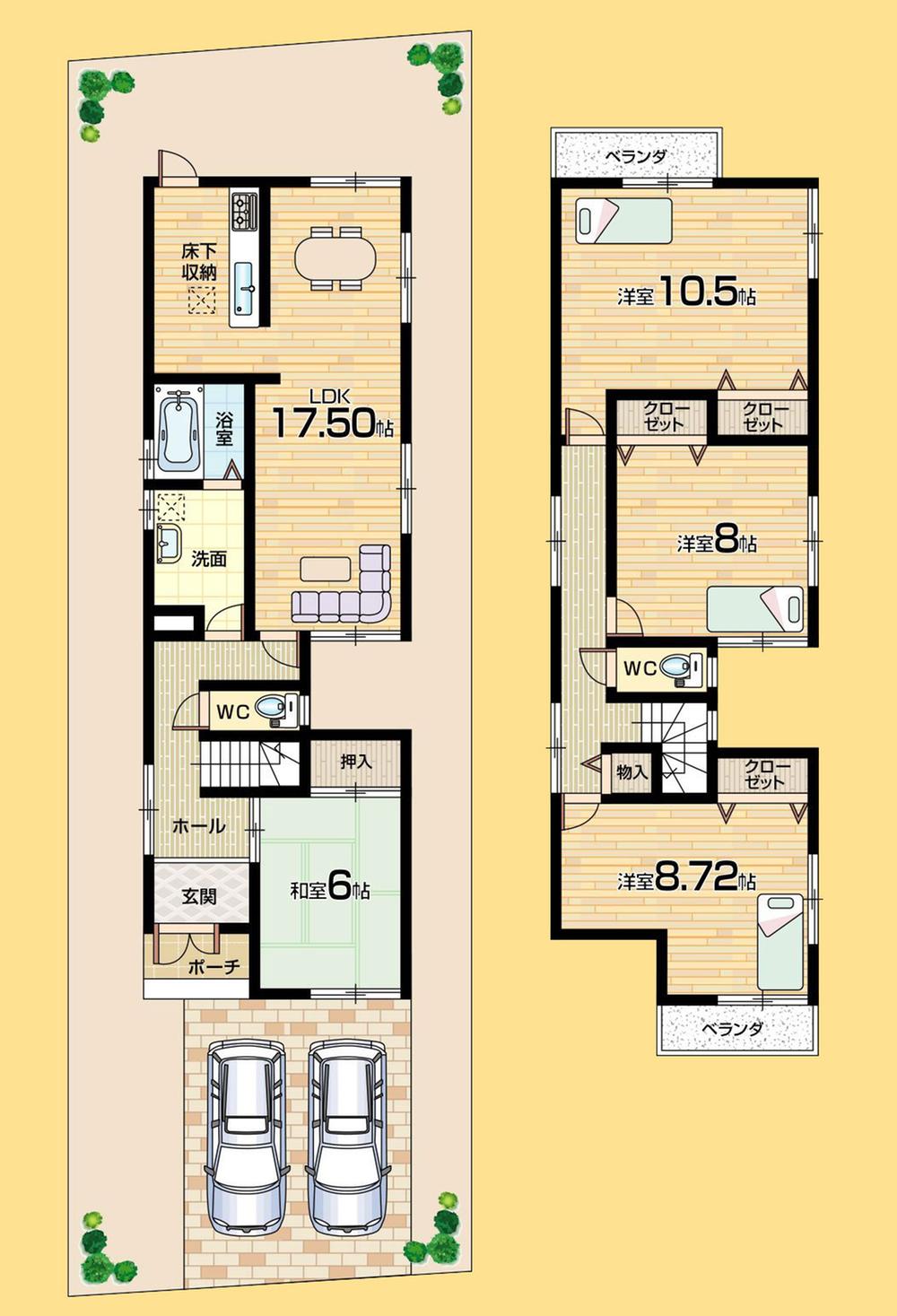 Floor plan. (No. 1 point), Price 24,700,000 yen, 4LDK, Land area 148.92 sq m , Building area 118.98 sq m