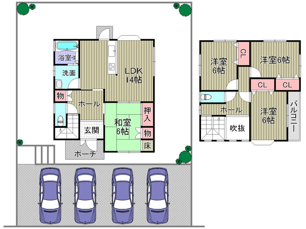 Floor plan. 27,800,000 yen, 4LDK, Land area 230.69 sq m , Building area 102.68 sq m