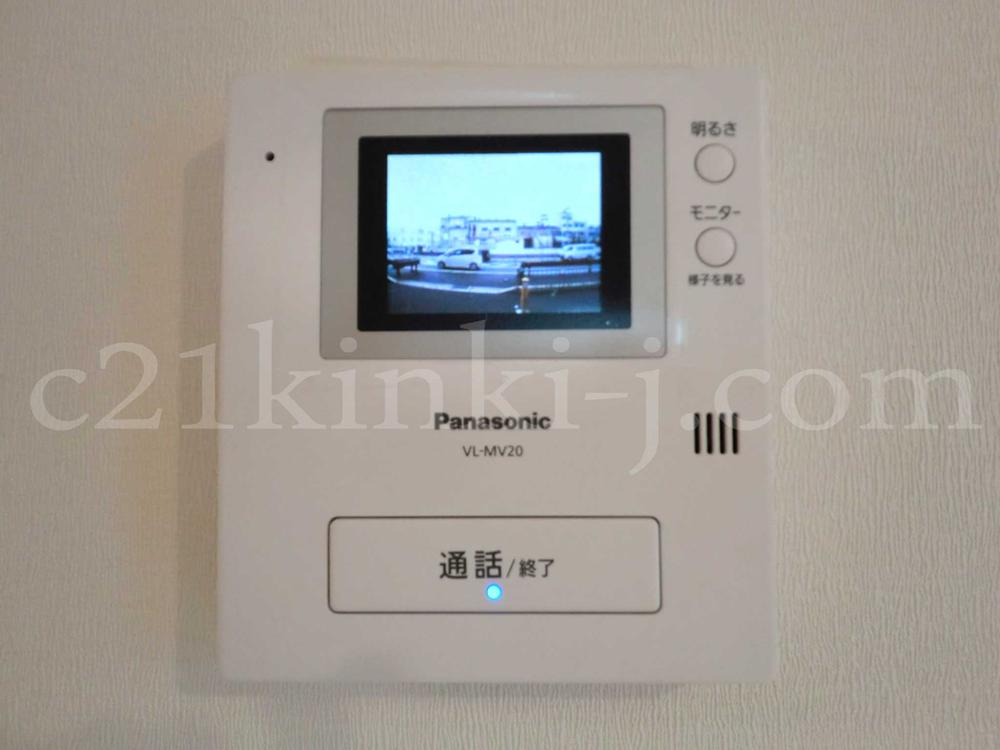 Security equipment. See in color with secure intercom monitor