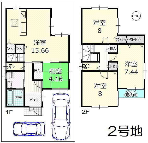 Floor plan. 16.3 million yen, 4LDK, Land area 100 sq m , Building area 100.71 sq m 2 No. land
