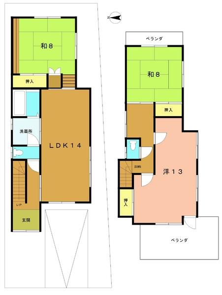 Floor plan. 14.3 million yen, 3LDK, Land area 104.69 sq m , Building area 101.79 sq m