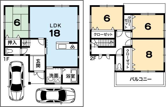 Floor plan. 36,800,000 yen, 4LDK, Land area 104.88 sq m , Building area 105.3 sq m