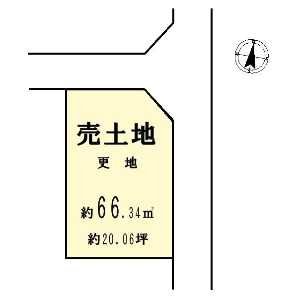 Compartment figure. Land price 7.8 million yen, Good access from the land area 66.34 sq m Uji Nishi