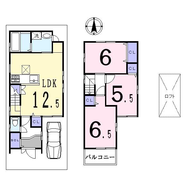 Floor plan. 18.6 million yen, 3LDK, Land area 72.47 sq m , Building area 72.09 sq m reference plan can be changed