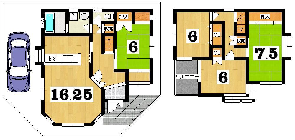 Floor plan. 19,800,000 yen, 4LDK, Land area 111.62 sq m , Building area 104.89 sq m