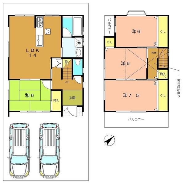 Building plan example (floor plan). Building plan example Building price 14.9 million yen Building area 92.34 sq m