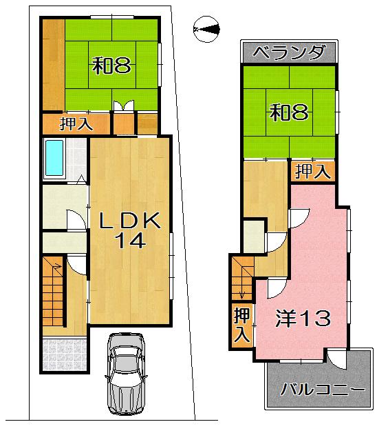 Floor plan. 14.3 million yen, 3LDK, Land area 104.69 sq m , Building area 101.79 sq m 101.79 sq m  3LDK