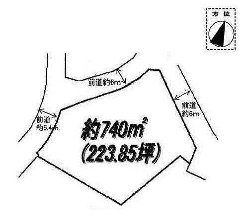 Compartment figure. Land price 33,500,000 yen, Land area 740 sq m
