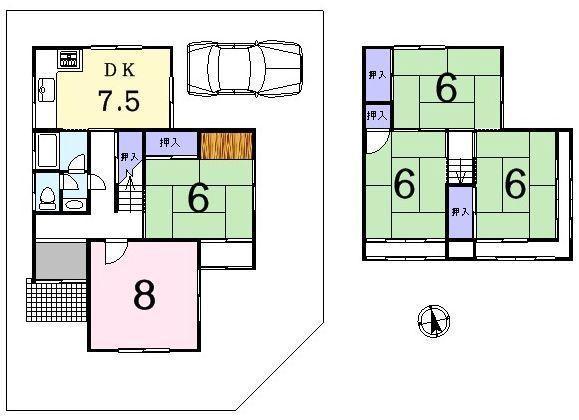 Floor plan. 21,800,000 yen, 5DK, Land area 137.63 sq m , Building area 90 sq m