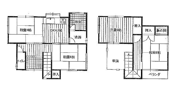 Floor plan. 12.8 million yen, 4DK, Land area 101.47 sq m , Building area 74.1 sq m