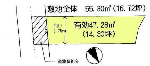 Compartment figure. Land price 6.8 million yen, Land area 47.28 sq m