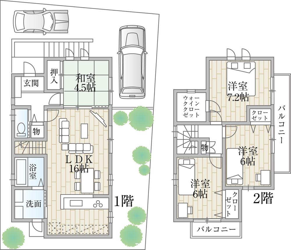 Floor plan. (No. 12 locations), Price 29,800,000 yen, 4LDK, Land area 120.34 sq m , Building area 96.05 sq m