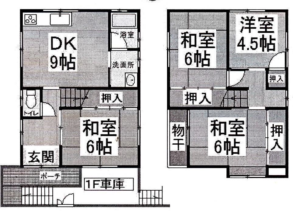 Floor plan. 9.8 million yen, 4DK, Land area 83.35 sq m , Building area 86.93 sq m