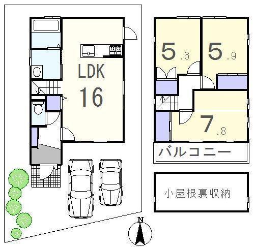 Floor plan. 30,900,000 yen, 3LDK, Land area 106.86 sq m , Building area 81.97 sq m