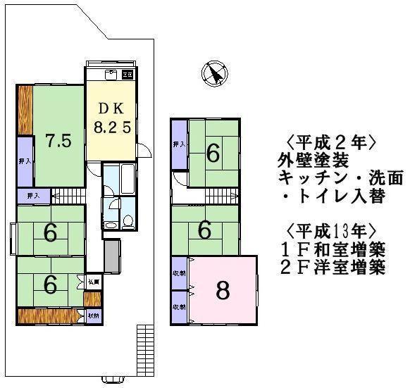 Floor plan. 14.8 million yen, 6DK, Land area 146 sq m , Building area 86.24 sq m