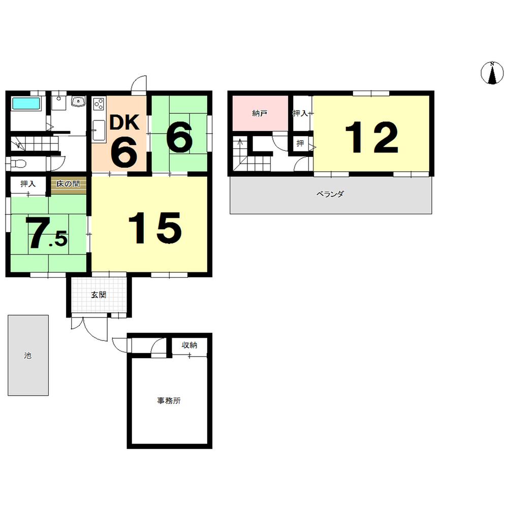 Floor plan. 36 million yen, 4LDK + S (storeroom), Land area 197.69 sq m , Building area 110.66 sq m
