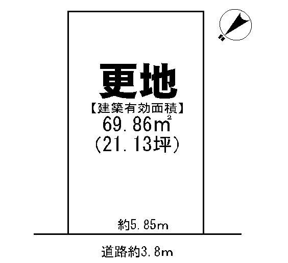 Compartment figure. Land price 12.8 million yen, Land area 70.44 sq m