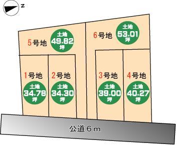 Compartment figure. Land price 17.8 million yen, Land area 111.19 sq m