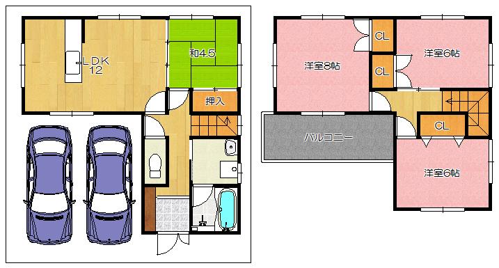 Floor plan. 29,800,000 yen, 4LDK, Land area 98.34 sq m , Building area 92.74 sq m