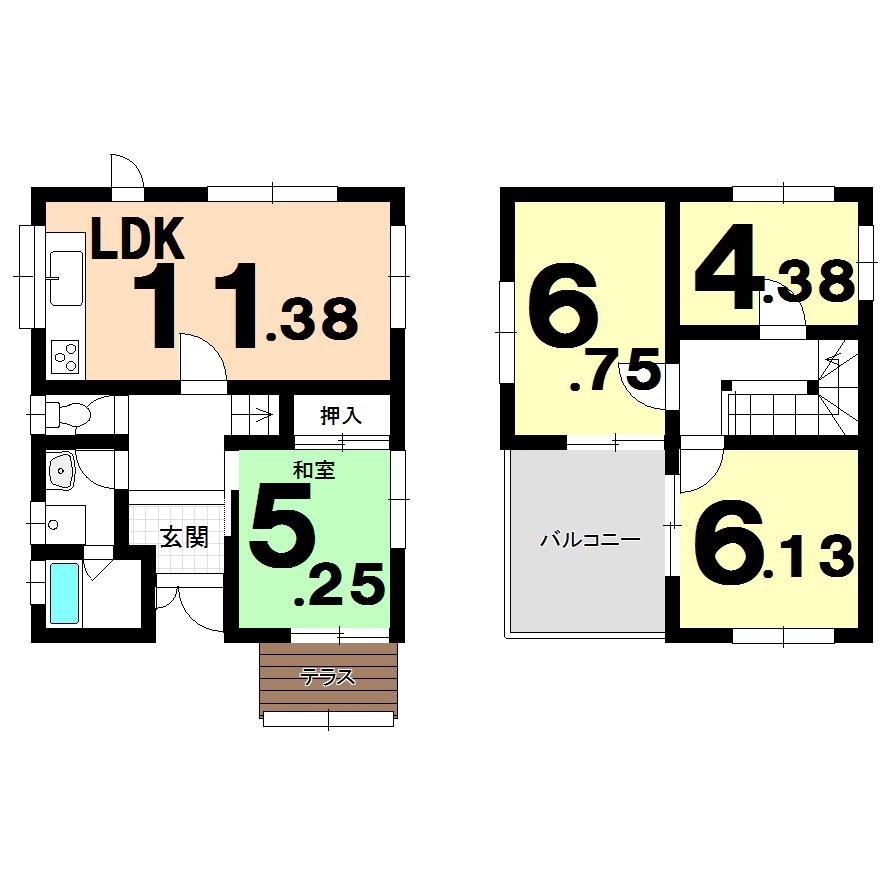 Floor plan. 16.7 million yen, 4LDK, Land area 103.23 sq m , Building area 81.1 sq m