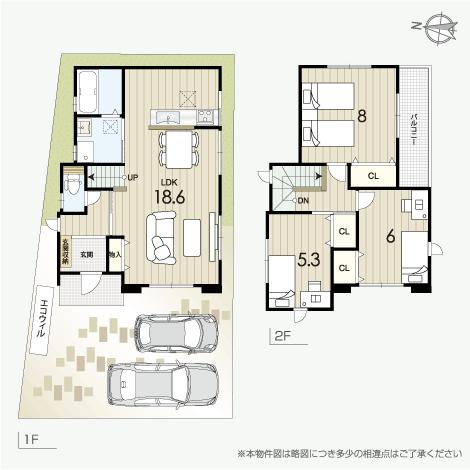 Floor plan. (No. 7 locations), Price 26,986,000 yen, 3LDK, Land area 100.3 sq m , Building area 87.9 sq m