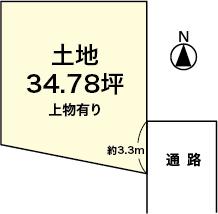 Compartment figure. Land price 5 million yen, Land area 115 sq m