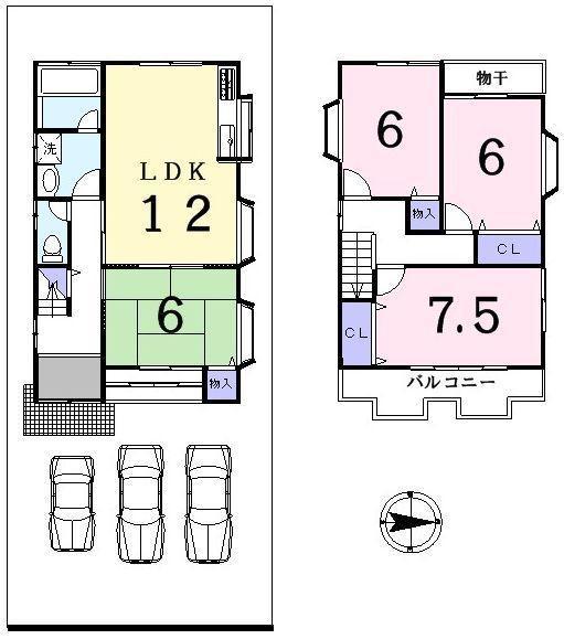 Floor plan. 26,800,000 yen, 4LDK, Land area 115.73 sq m , Building area 89.91 sq m