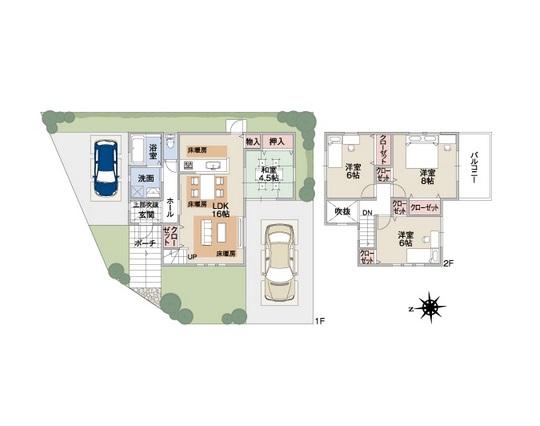Other building plan example. Building plan example (No. 12 locations) Building Price      3,489.46 yen, Building area 93.15 sq m