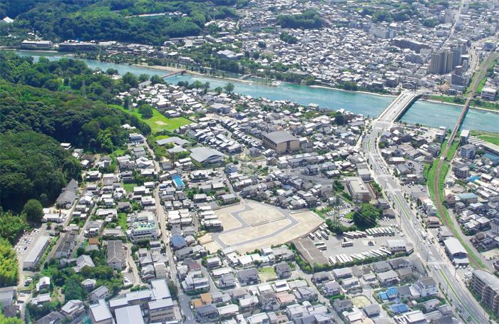 aerial photograph. Finally residential land completed! 